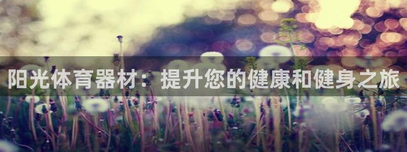 星欧娱乐会员优惠活动：阳光体育器材：提升您的健康和健