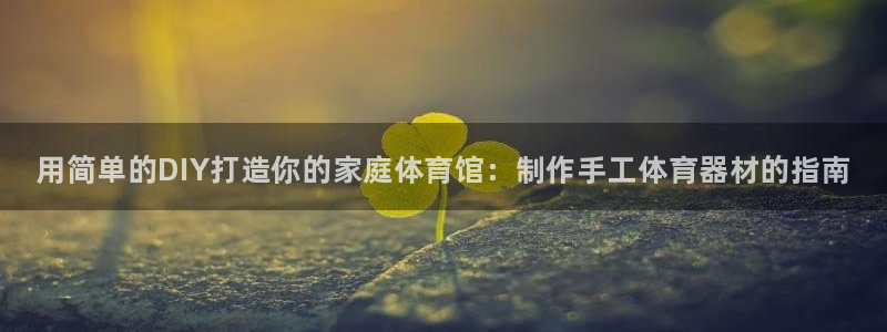 星欧娱乐游戏官网：用简单的DIY打造你的家庭体育馆：制作手工