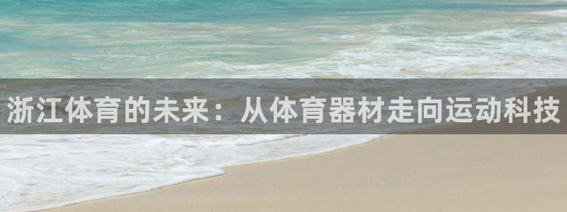 星欧娱乐官网下载：浙江体育的未来：从体育器材走向运动科技